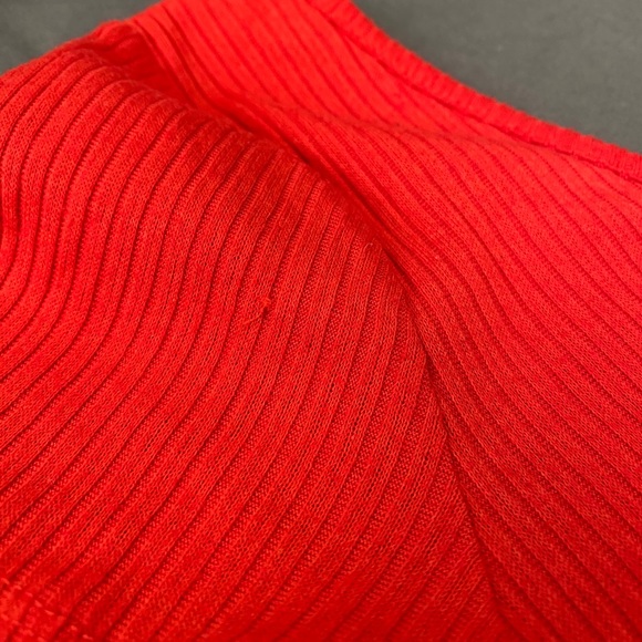 Charlotte Russe Crop Top, Red-Orange, Small - Picture 7 of 7